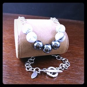 Handmade: Polymer Clay & Hematite Gemstone necklac